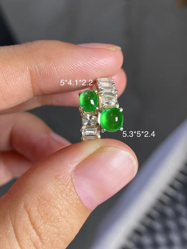 Pre-order -Pair of Icy green jade