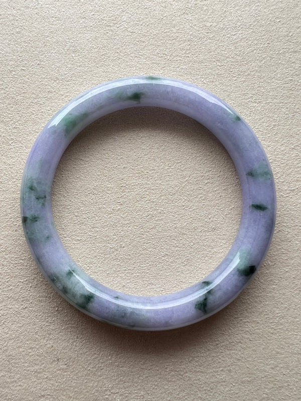 60.09mm certified Lavendar Jade Burma Type A natural bangle