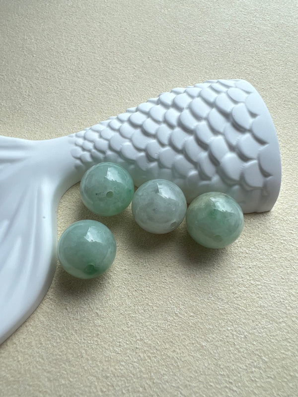 13mm Green Jadeite Round beads