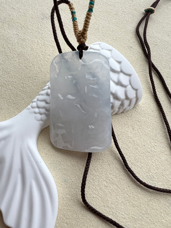 Icy jade pendant safe health necklace